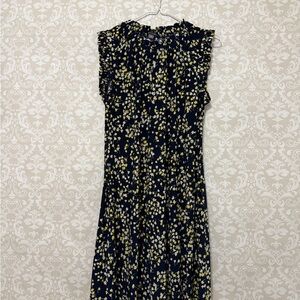 Tommy Hilfiger Navy and Yellow Floral  Dress
